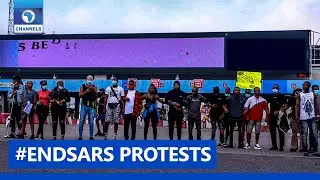 #SARSMUSTEND: Protesters Block Lekki-Epe Toll Gate
