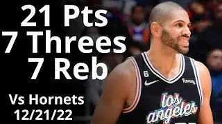 Nicolas Batum 21 Pts 7 Threes 7 Reb vs Hornets Highlights