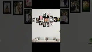 Family photo hanging ideas 💡 ll wall decoration ll #photo #wallhanging #photoframe #family #2025