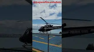 Belissimo Helicoptero da Policia Civil decolando do Heliponto da Beira Mar em Floripa #shorts