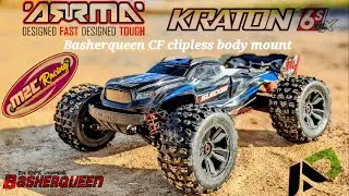 Arrma Kraton 6s. Basherqueen Carbon Fiber setup + M2C chassis. Potent mix of Awesomeness.