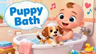 Puppy Bath 🛁🐶 | Cocomelon Style Kids Song