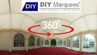 How To Put Up Swags and Wall Linings in a DIY Marquee - (360 Degree Video)