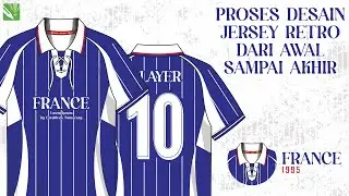 Desain Custom Jersey Retro di Coreldraw