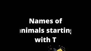let's learn names of animals starting with T|animal version|learn and fun
