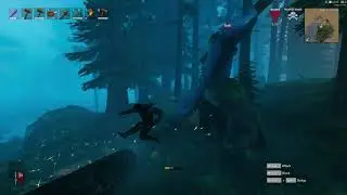 Valheim: Using Troll to break trees