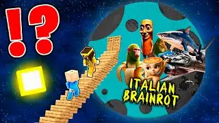 Encontre las ESCALERAS mas LARGAS al MUNDO de ITALIAN BRAINROT 😱🌎 | PLANETA BRAINROT en Minecraft