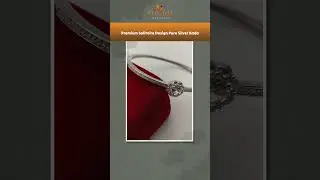 Solitaire Stone Single Crystal Design Pure Silver Kada #shubhjeweller #puresilver #silver