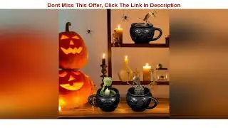 Flash Sale Hemoton Witch Cauldron Mug 3D Novelty Mug Gothic Tea Cup Porcelain Witch Coffee Mug Witc