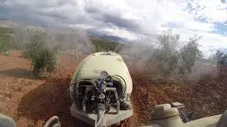 Spraying on olive trees (GoPro HD)
