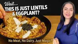 Easy Vegan Eggplant & Lentil Recipe, Healthy Middle Eastern Dish in 30 Minutes, Mrs Vegan