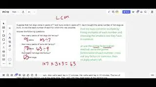 Word problem involving the least common multiple of 2 numbers