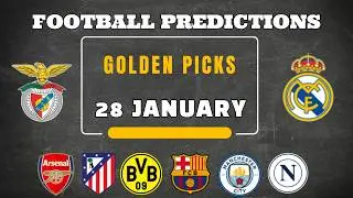 FOOTBALL PREDICTIONS TODAY 28/01/2026 | CHAMPIONS LEAGUE - 18 MATCHES