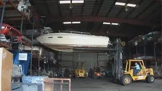 Boat Lift Takes Boats Out Of Storage and Other Machines