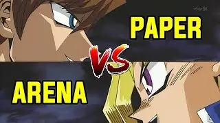 Magic Arena player battles with a paper player