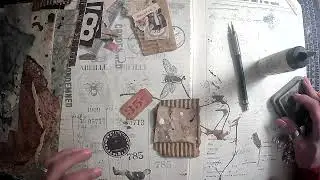Making clusters with cardboard. Tim Holtz style.