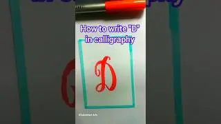 How to write Capital Letter &ldquo;D&rdquo; In Calligraphy Brush✍️ Lettering  Beginners#shorts #calligraphy