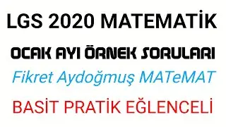 2019-2020 Ocak matematik örnek soruların basit ve pratik çözümleri #lgs #2020sınav #matematik #çözüm