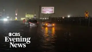 Drivers stranded in Los Angeles area as heavy rain turns roads to rivers