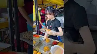 CUTE GIRL Grills KOREAN CHEESY RICE PAPER DUMPLINGS 🌶️🔥 Buldak Ramen Inside! 🇰🇷 | KL Street Food