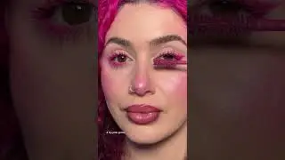 colourpop bff mascara in pink inc 🩷pink mascara, pink aesthetic, monochrome makeup look