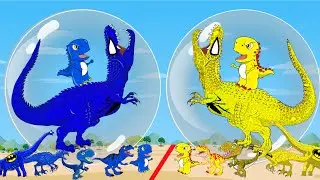Dominion Fusion Dinosaurus- Yellow vs Blue T-rex Dinosaur: Jurassic World: Fallen Kingdom