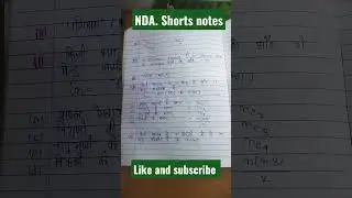 NDA shorts notes #nda #math #trick #ndaexam #nda2023