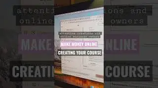 make money online &bull; create a course