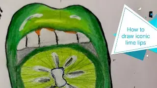 How to draw iconic lime 🍋lips