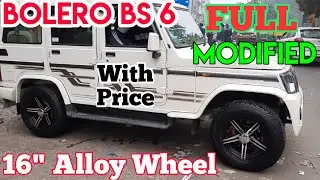 Bs6 Mahindra Bolero 16 Alloy wheel Base Model Full Modified interior led lights horn flooring Drl