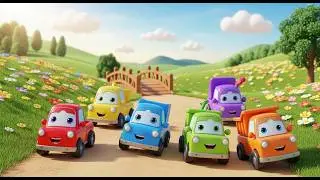 Six Little Toy Trucks Roll Roll Roll | Construction & Counting Song