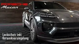 XPEL Lackschutz Frontbereich am Porsche Macan E custommade Ppf by CR CarWrapping in W&uuml;rzburg