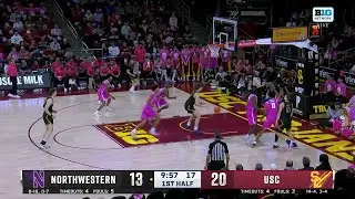 Max Green Finds Nick Martinelli For the Bucket vs. USC | Northwestern Men's Basketball