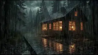 Forest Cabin After Rain 🌧 | Gentle Rain Sounds for Insomnia Relief, Deep Sleep, and Calm Rain Nights