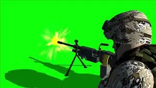 Army Gun Firing Green screen Video  #guns #gunshot