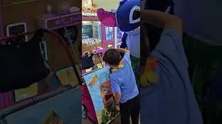 mascot party character blue alien stitch surf at kangas #shorts #reels  #kidspartyexperts #lilo