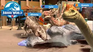 3 YOUTUBERS REVENTADO dinosaurio jefe HADROS LUX SimplyCarTer Akamonte Blister Jurassic World Alive