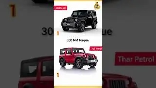 Thar Diesel 🚀 VS Thar Petrol🔥 #shorts