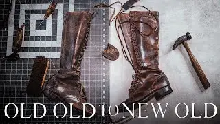 Fixing up 100 year old boots (Thrift Store Find)