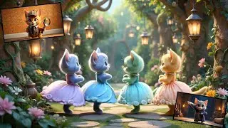 Dancing kittens in fairytale garden ✨🐾 #GodiBilli #cat #catdance