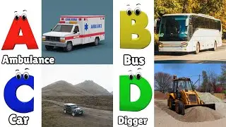 ABC Song Phonics, Transportation Song, ABC Song, Alphabet Educational Song A to Z for kids