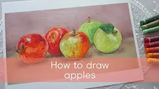 Oil pastel | Oil pastel beginner | 오일파스텔 | 오일파스텔초보 | 사과그리기