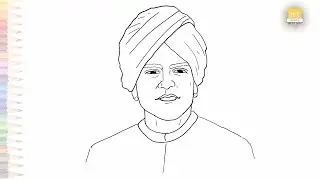 Iyothee Thass drawing easy | Outline sketches | How to draw Iyothee Thass step by step | #artjanag
