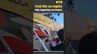 Iran Protest: Truck Plows Into Los Angeles Rally Supporting Iran Protests | US News #shorts