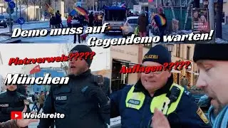Auflagen & Platzverweis? Demo muss auf Gegendemo warten! M&uuml;nchen 3.1.26