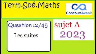 BAC Sp&eacute; Math - pr&eacute;paration  du QCM - Sujet officiel-question 12