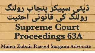 Deputy speaker Punjab Rolling and it's Legal Position?