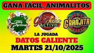 Datos Para Los Animalitos, Hoy Martes 21/10/2025🔥 Lotto Activo, Guacharo Activo 🔥