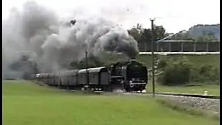 44 2661 und 50 3519 legt sich mächtig ins Zeug vor 1000 Tonnen Kohlezug...