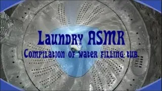 Relaxing laundry ASMR of water filling the tub #asmr #washingmachine #whitenoise #laundry #water